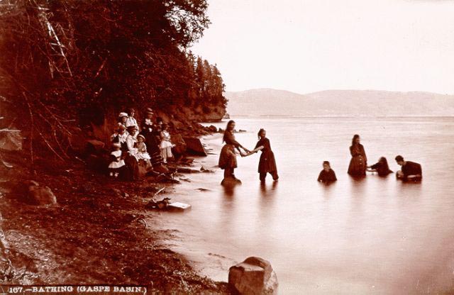 gaspe bathing at gaspe bassin