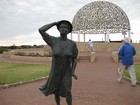 IMG_3128  Memorial to the HMAS Sydney that sank of this shore.  There is one gull fo each man lost.JPG
