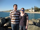 IMG_3335   Terry and Keely, with the Cottesloe Surf Lifesaving Club in the background.JPG