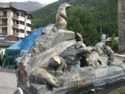 IMG_3582 Marmots are a popular mascot in Swiss culture. This fountain was built in 1902.JPG