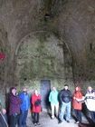 IMG_2729  Some tour mates in St Kevin's Kitchen, actually a church.  Its barrel vaulted cieling has survived..JPG