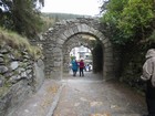 IMG_2734  Entrance gate remains, with the Sanctuary Stone on the left.  A guard lived upstairs..JPG