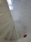 IMG_2890  A spiral castle staircase.  It spirals so as to favour the right-handed resident coming down with a sword.JPG