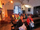 IMG_3394  Soldiers' diningroom.  Officers sat on the left near the fire, indicated by a line in this original floor.JPG